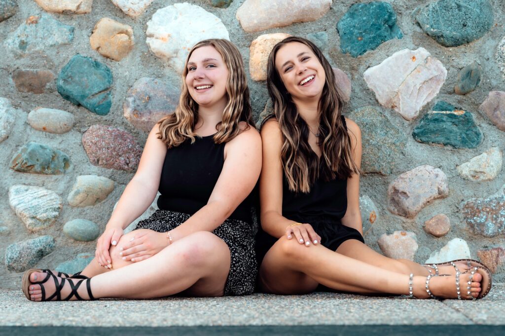 JMR_1482-Edit | Two Wild Souls Photography Cousins photographed at the historic fieldstone wall at Van Hoosen Farm in Rochester, Michigan